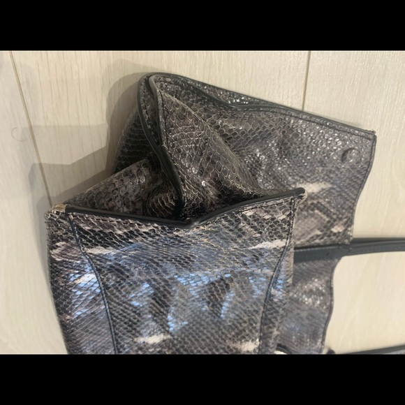 Etienne Aigner Penn Smoke Grey Snake Tote - Picture 11 of 17